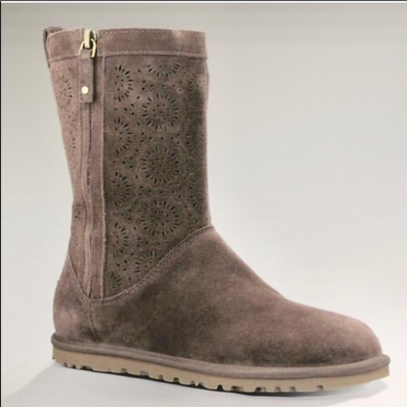 UGG Shoes - (Sold) UGG Lo Pro Perforated Suede Boot Dark Brown